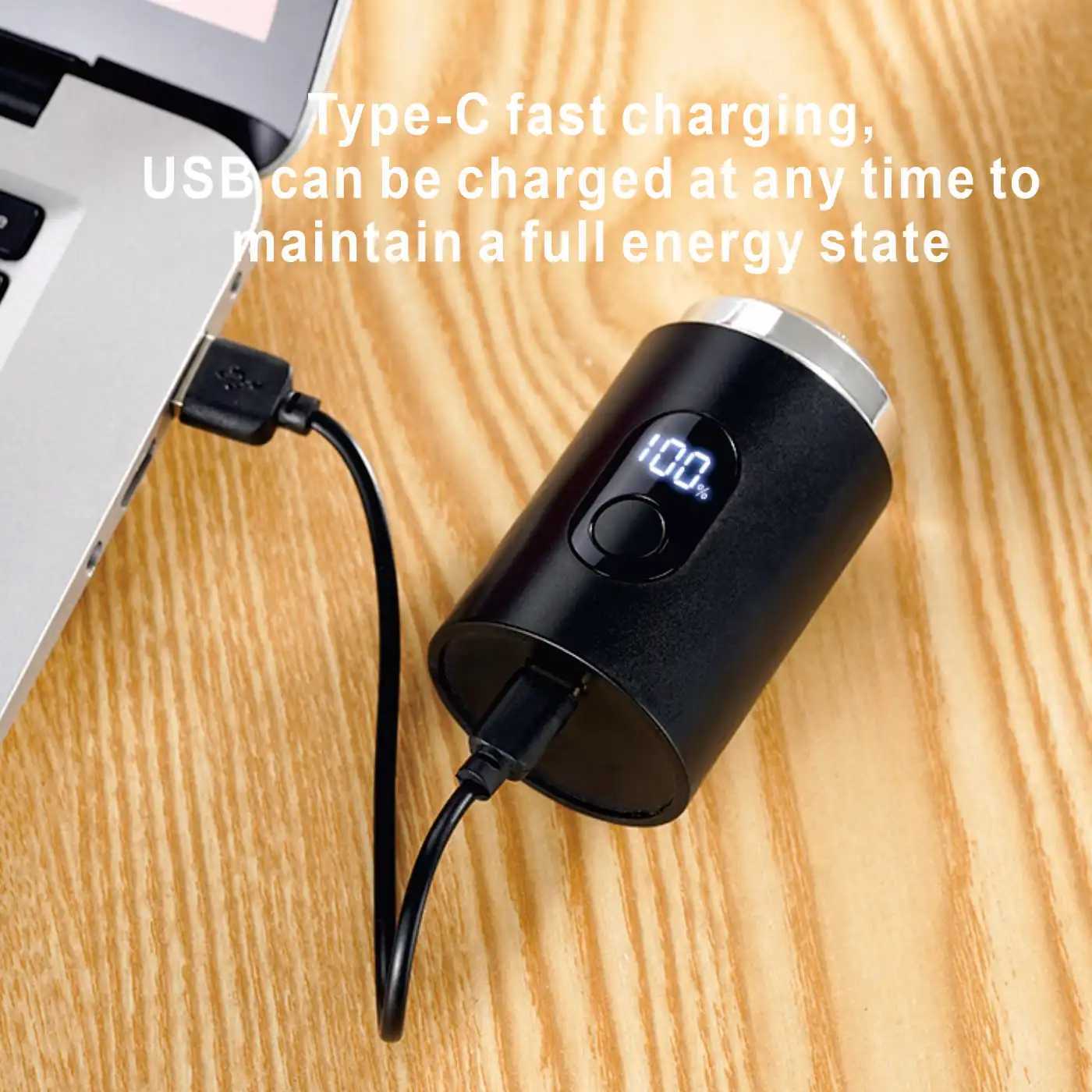 Mini High-Speed Shaver Mens Portable Shaver USB Charging Type-C Fast Charging Intelligent Battery Display Light and Thin Shaver W250625