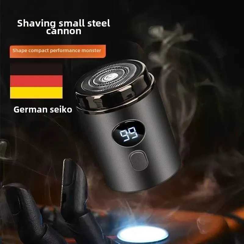 Mens mini razor car portable digital display rechargeable waterproof wet and dry razor for men women travel home essential razor W250625