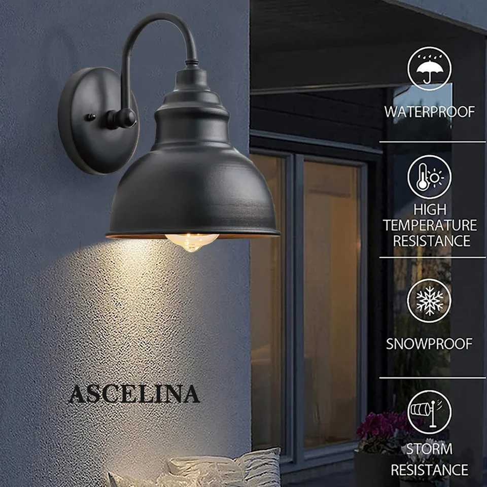 Waterproof Wall Light Retro Outdoor Wall Lamp For Garden Aisle Sconce Lamp Courtyard Balcony Villa Vintage Iron Decor Fixture XJ250624