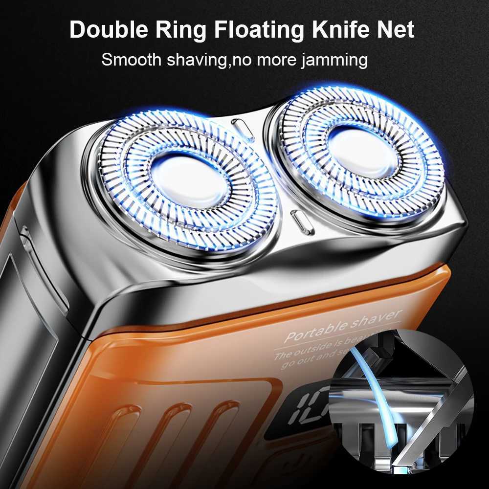 New Double-headed Mini Magnetic Shaver for Men Portable Beard Trimmer Rechargeable Waterproof Facial Hair Razor W250625