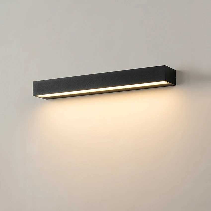 12W 18W 30W LED Wall Lamp Outdoor Waterproof Strip Wall Lights Porch Sign Lighting Courtyard Garden Decor Light Fixture Aluminum XJ250624