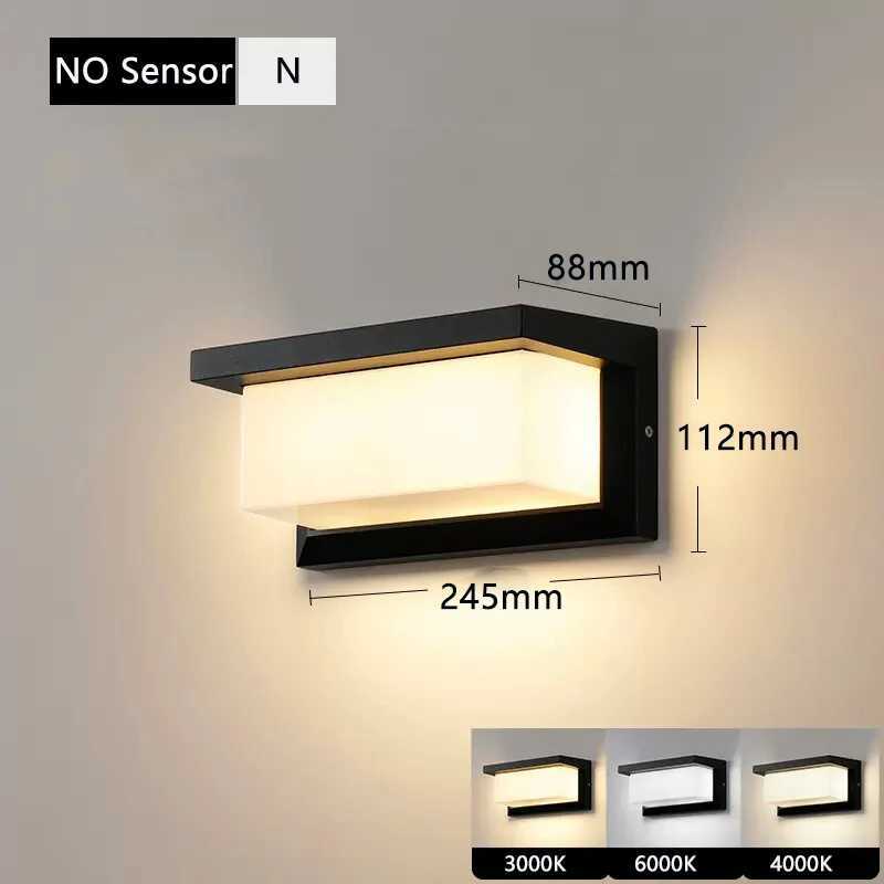 Outdoor Led Wall Light Waterproof IP65 PIR Motion Sensor Outdoor Lighting Porch Lights Balcony Garden Lights Outdoor Wall LampXJ250624