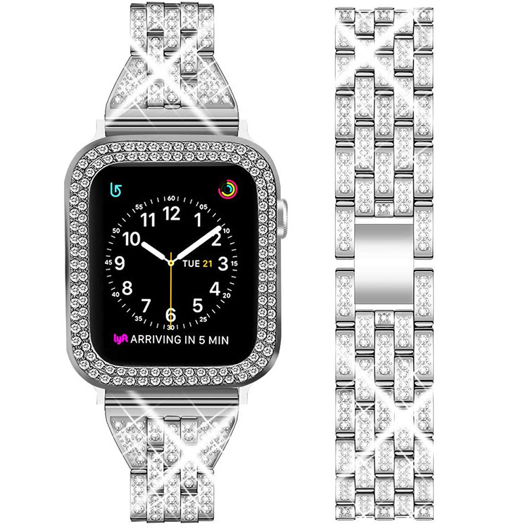 Luxury Premium Five - Pearl Rhinestone Metal Band for Apple Watch Series 1 - 9