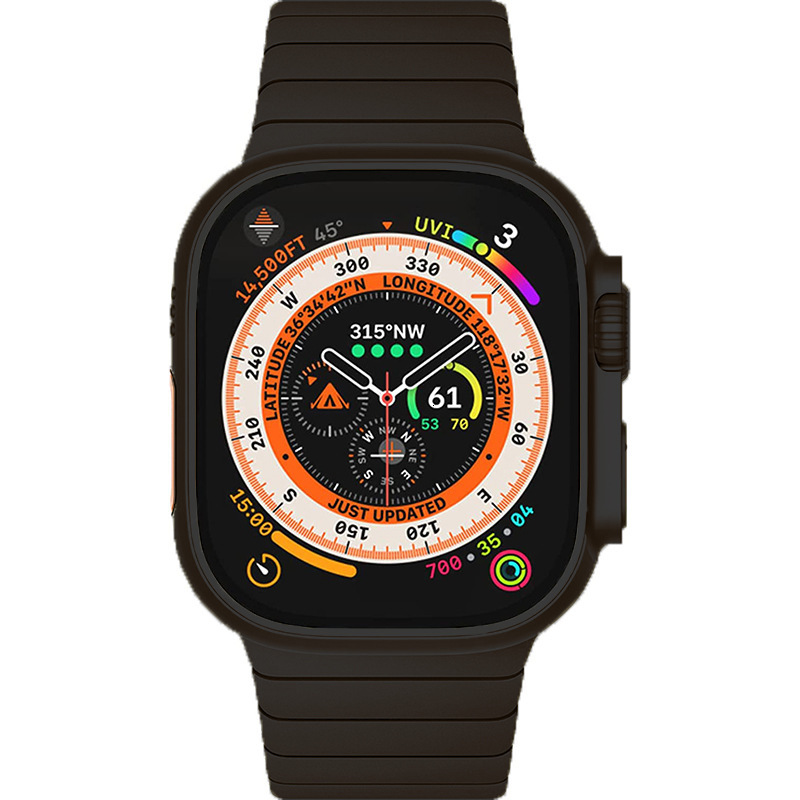 Luxury Premium Stainless Steel Designer iWatch Band Business Style Unique One-Piece Apple Watch Strap for Series 1-8 Ultra