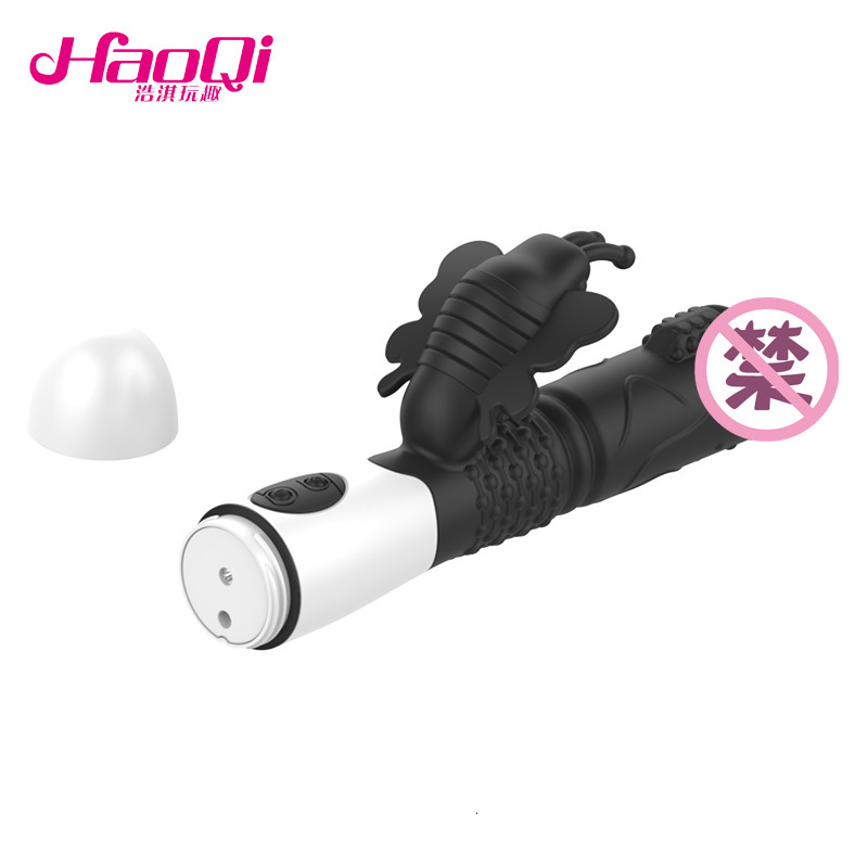 Haoqi Fun Adult Toys Double-Headed Vibrator Female Masturbator Sex Toy AV Massager