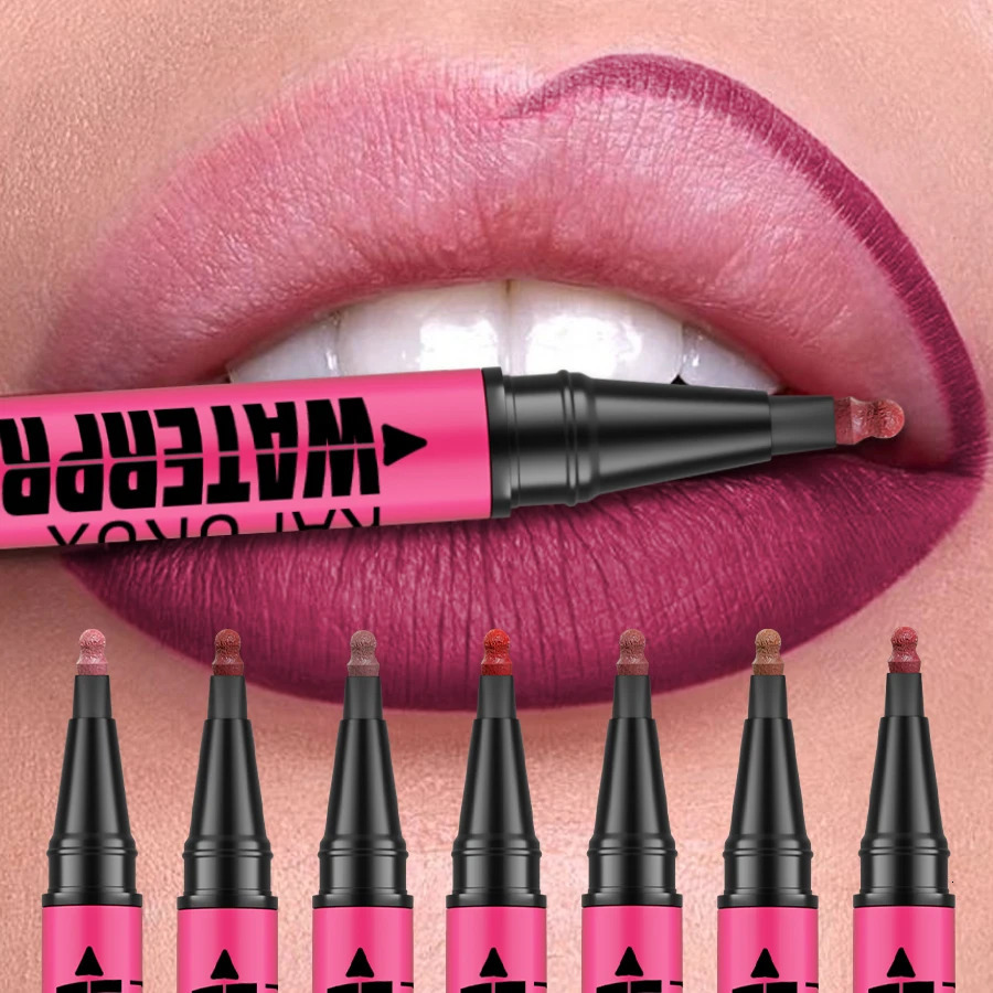 1PC Liquid Matte12-Color Lipliner Pencil Waterproof Plumping Stain Lipstick Natural Lip Liner Outline Lips Contour Makeup 250625