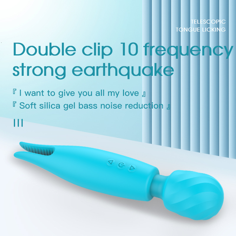 Dual-Head for Women Rechargeable AV Wand Adult Massager Vibrator Masturbation Device Sex Toys