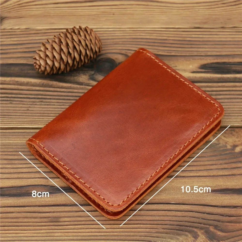 Handcraft Leather Credit Card Holder Vintage Small Wallet for Credit Cards Case and Driver License Vintage Style Gift for Men 250624