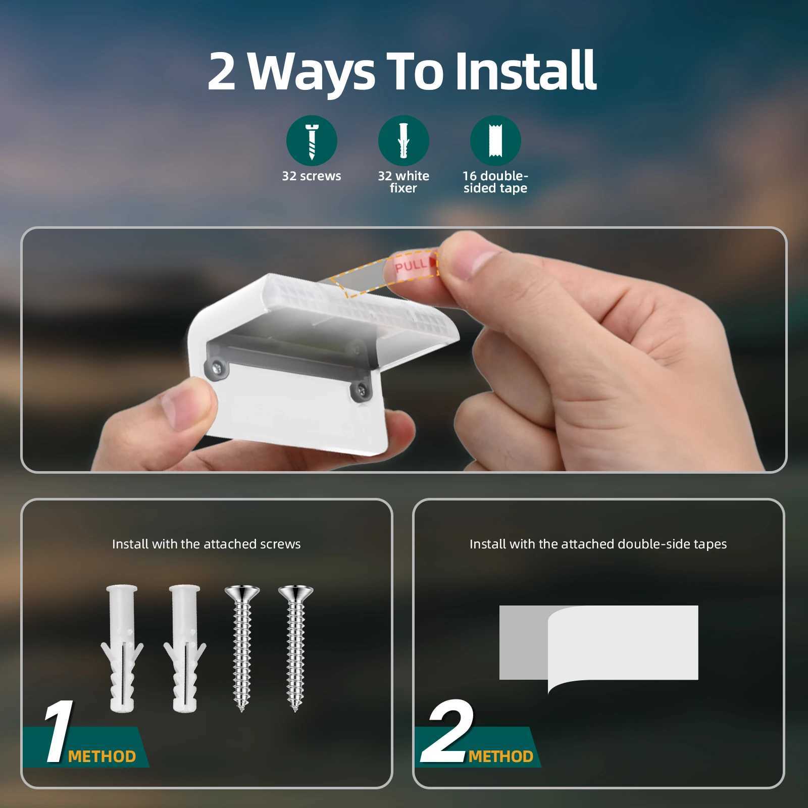 Solar Deck Lights Outdoor 16 Pack Solar Step Lights Waterproof Led Solar lights for Outdoor Stairs Step Yard and PathwayXJ250624