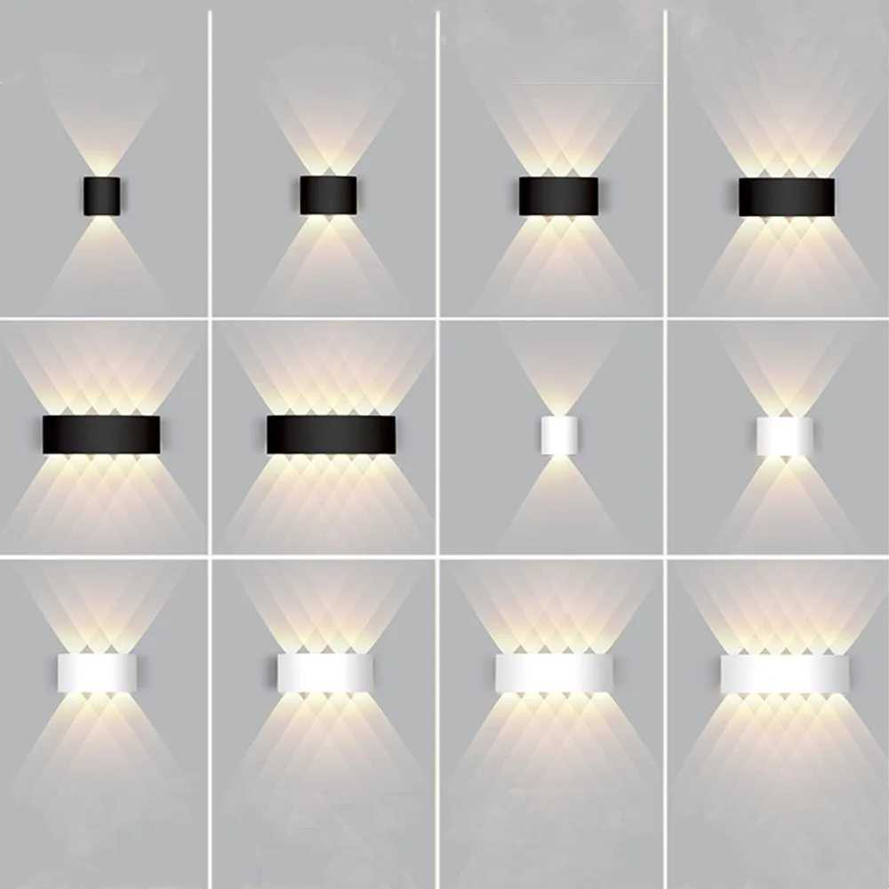 AC85-265V LED Wall Lamp Motion Sensor IP65 Waterproof Outdoor Lighting Wall Light Indoor Living Room Stairs Fixture Wall Lamps XJ250624