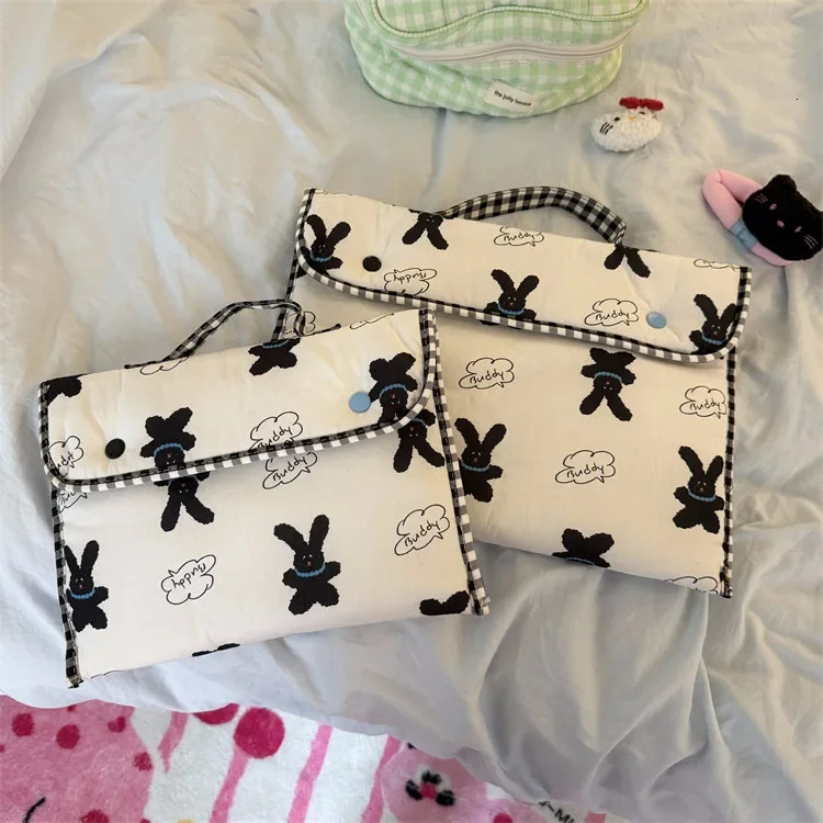 Laptop Bags for 14 inch iPad Bags Notebook Sleeve for 11 inch iPad Soft Cute bunny Korean Style Laptop-sleeve kawaii 250624