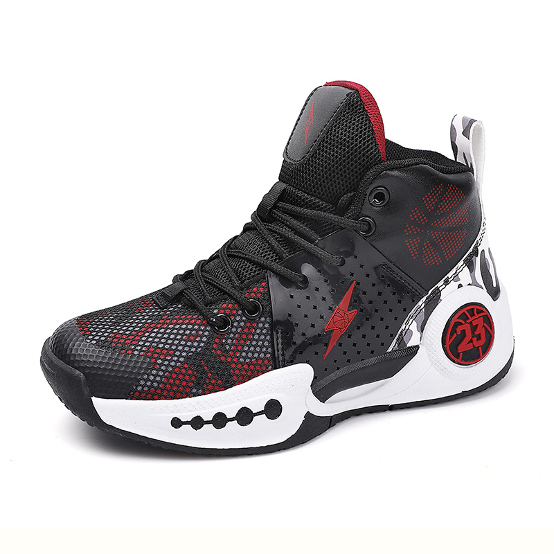 8809-Basketball Shoes Lightweight and Breathable Sneakers Mesh Basketball Shoes Boys Combat Anti-slip and Wear-Resistant Running Middle School Sneaker