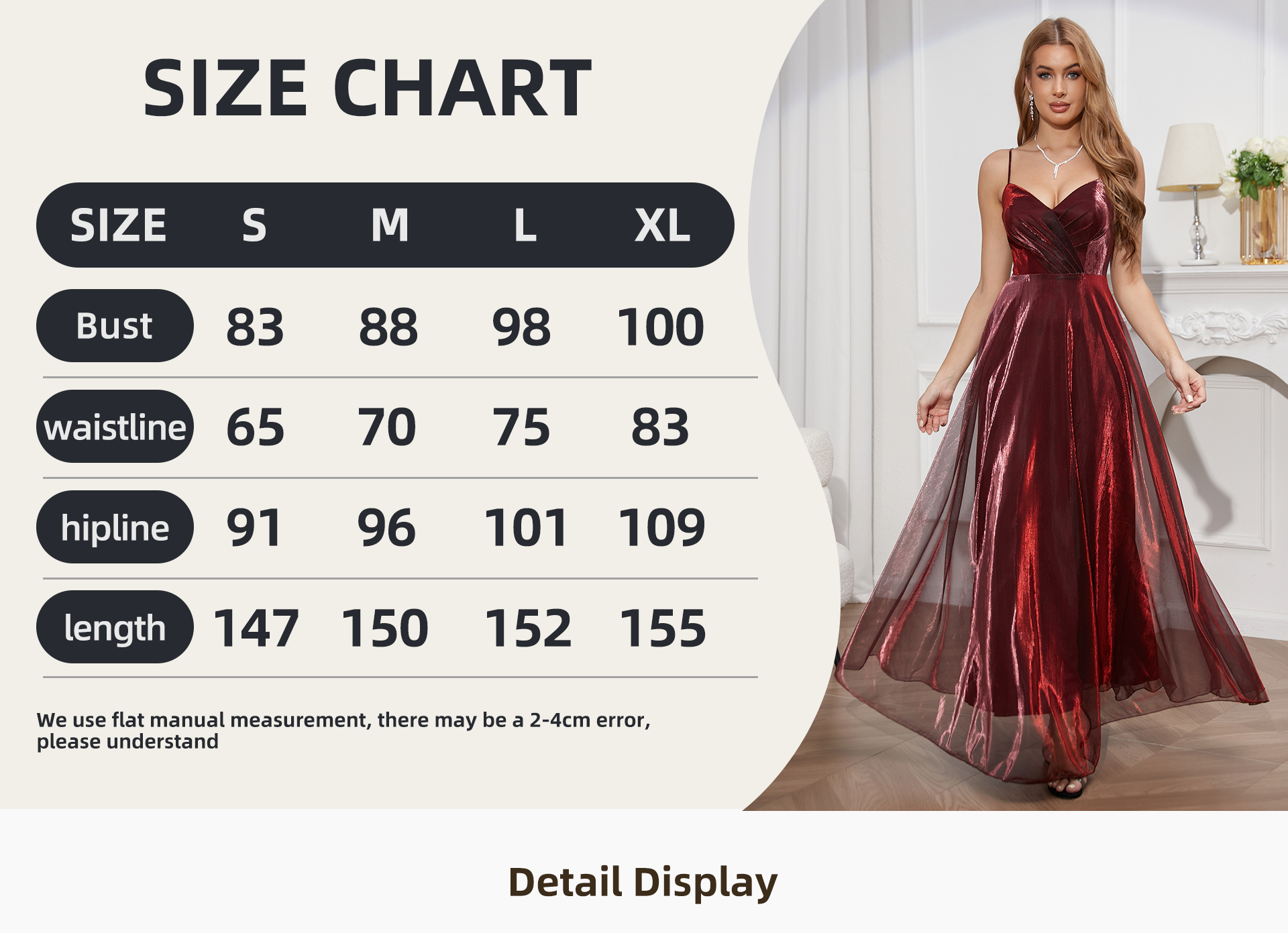 Prom dress, shiny fabric, bottom-flush back strap, sexy deep V sling dress, elegant tulle dress, prom dress