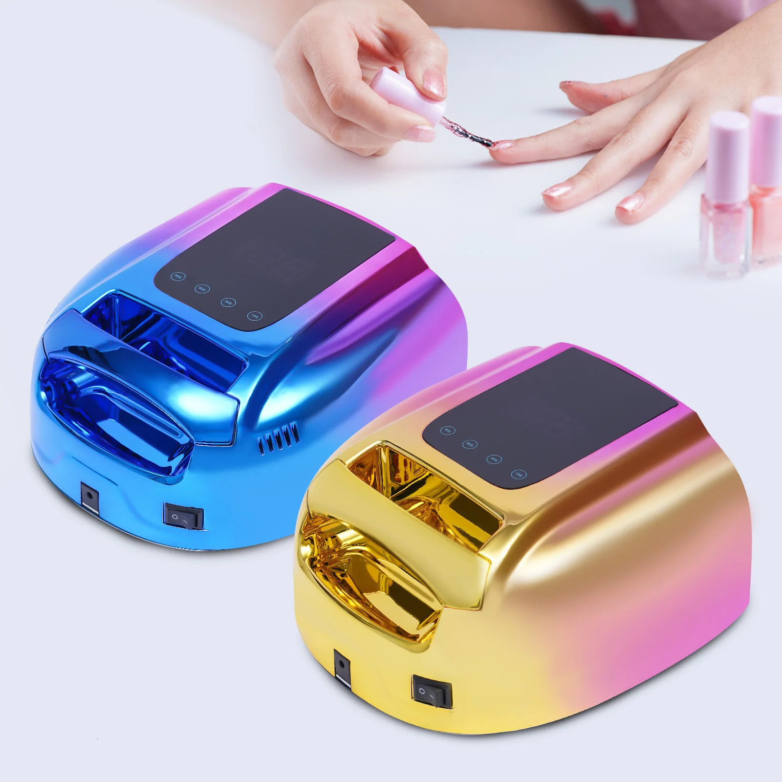 Professional Rechargeable 96W UV LED Portable Cordless UV Light for Nail Lamp Machine 4 Timer Setting 250625