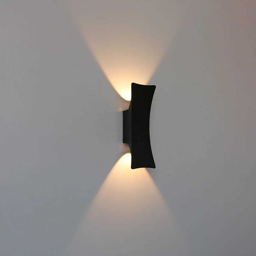IP65 Waterproof LED Wall Lamp - Aluminium Concave Surface Outdoor Light for Garden Porch Corridor Black/White Lighting Decor XJ250624