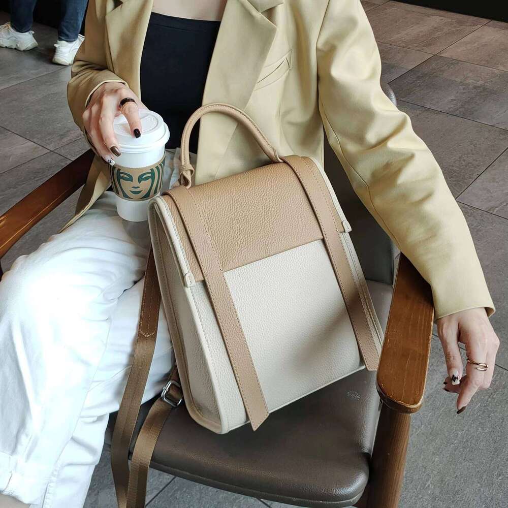 Luxurious Design Bags 2022 New Women's Large-capacity Backpack First Layer Cowhide Korean Style Fashion Trend Travel Handbag