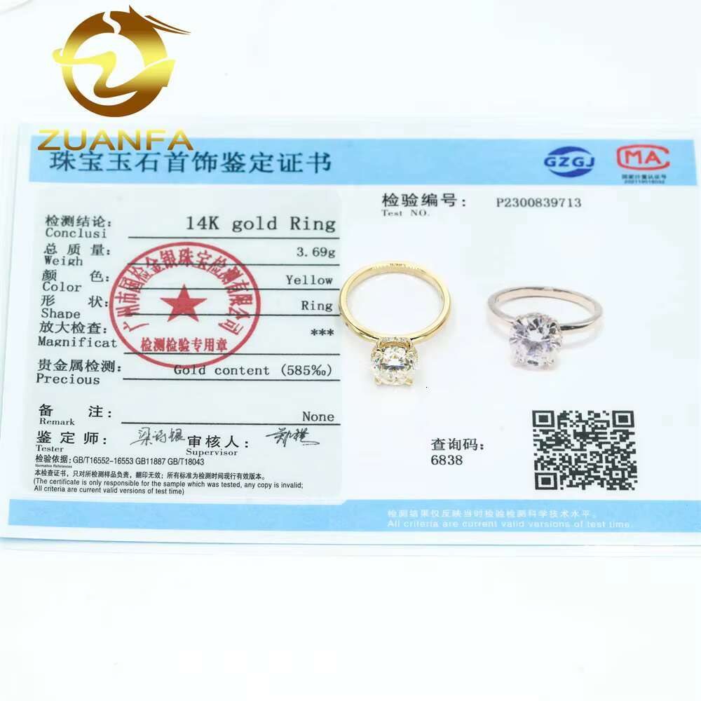 Luxury Fine Jewelry Eternity Band Ring 2ct Oval Diamond Wedding Engagement 10K 14K 18K Gold Moissanite Ring