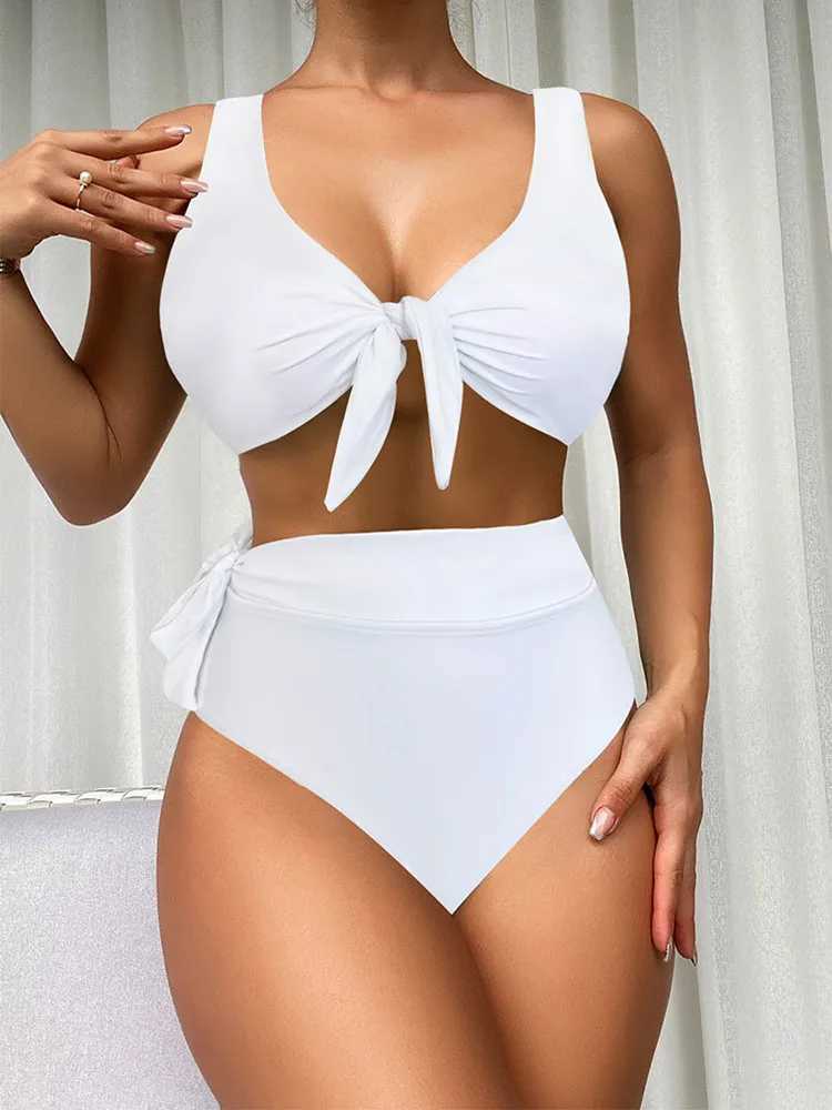 Sexy Micro Bikini Sets Swimwear Women 2023 Solid V-neck Two Piece Swimsuit Beach Swimming Bathing Suit Monokini Biquini Outing XJ250624