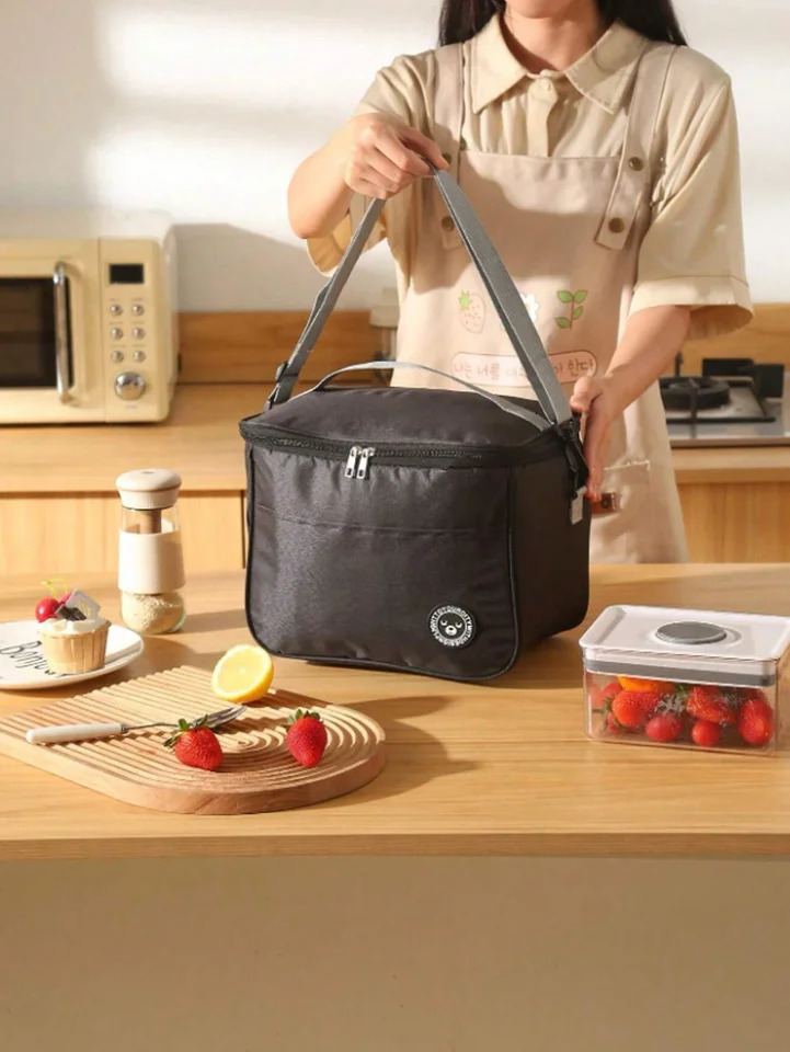 1pc Insulated Lunch Bags Thermal Bag Lunch Container Leakproof Tote Lunch Box Food Storage Bags Office Travel Insulated Case 250624