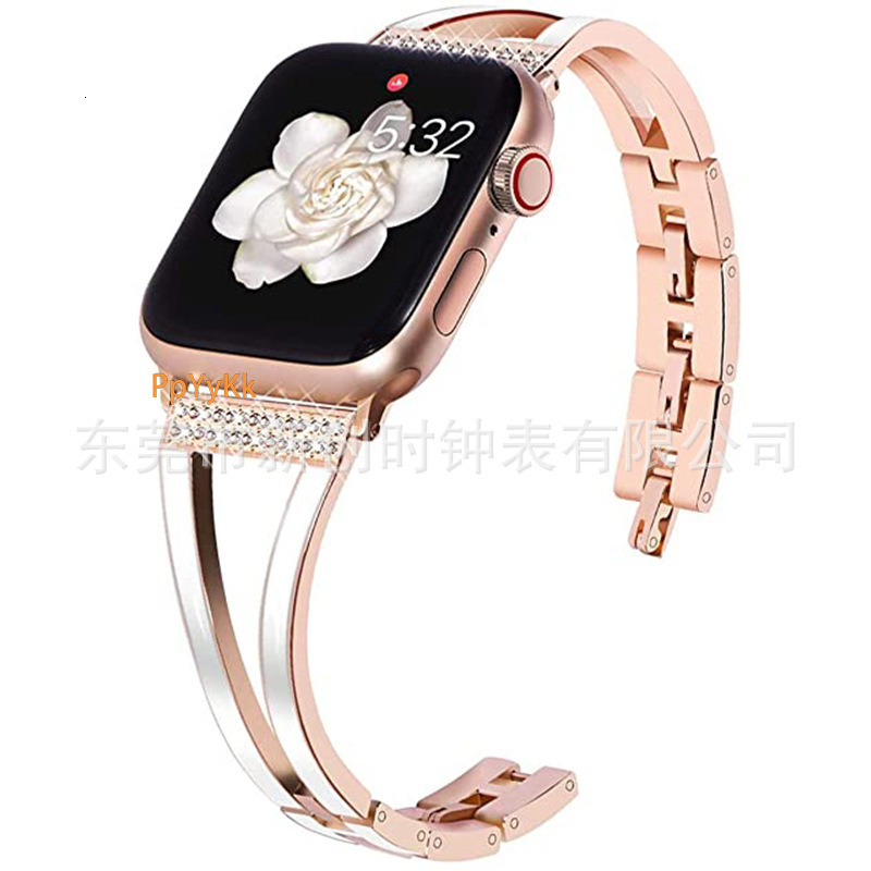 Luxury Trendy Premium Epoxy Coated Stainless Steel Watch Band for Apple iWatch
