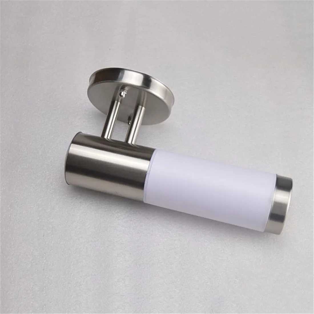 Outdoor led Wall Light Silver Stainless steel + Milky Lampshade Waterproof Outdoor Porch Lamp E27 LED applique murale luminaireXJ250624