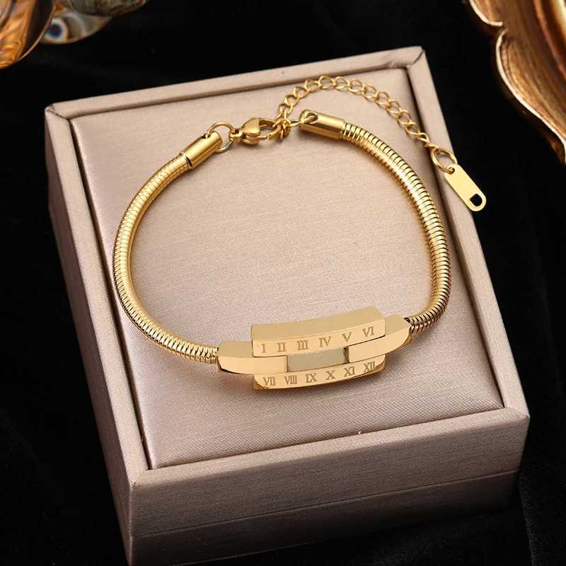 EILIECK 316L Stainless Steel Water Drop Zircon Hexagram Charm Bracelet For Women Trend Fashion Gold Color Jewelry Gift X250625