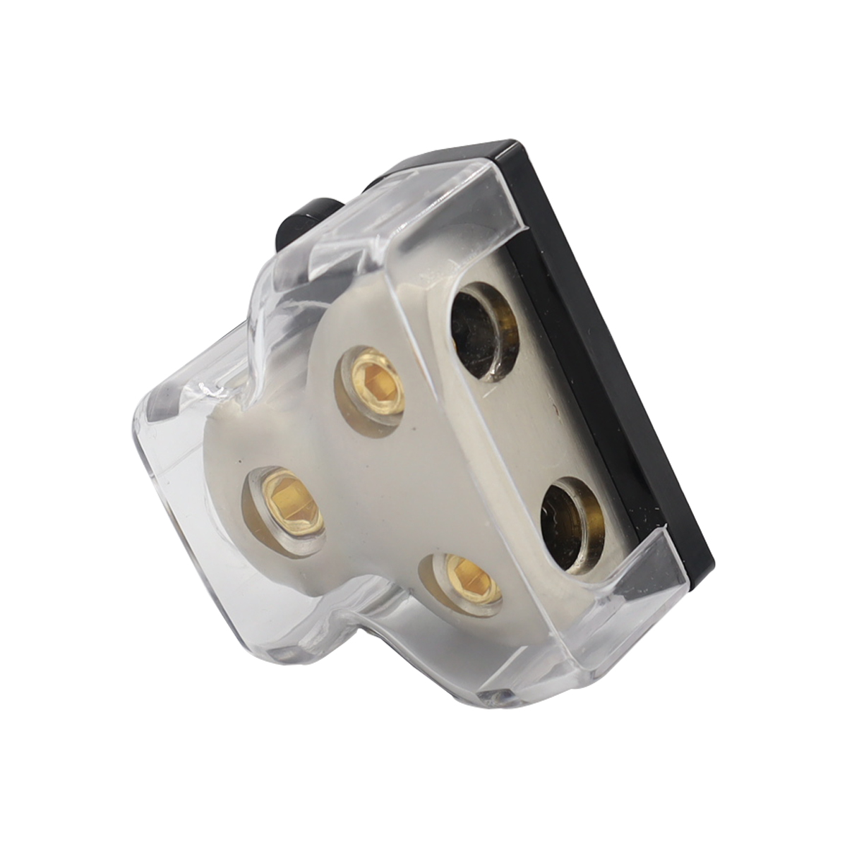 Automotive Power Distribution Block with Connector for Car Audio Mods Supports Various Wire Gauges (0AWG, 1/0, 2AWG, 4AWG)
