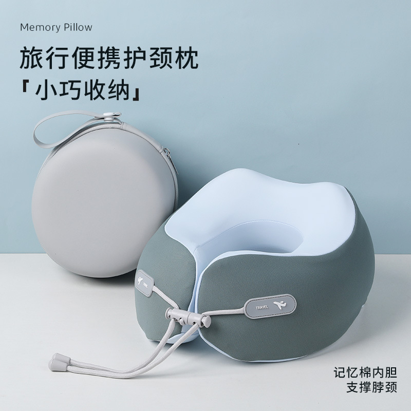 memory foam travel pillow neck support pad with washable cover used for sleeping pillows in planes trains and car 241220CJ