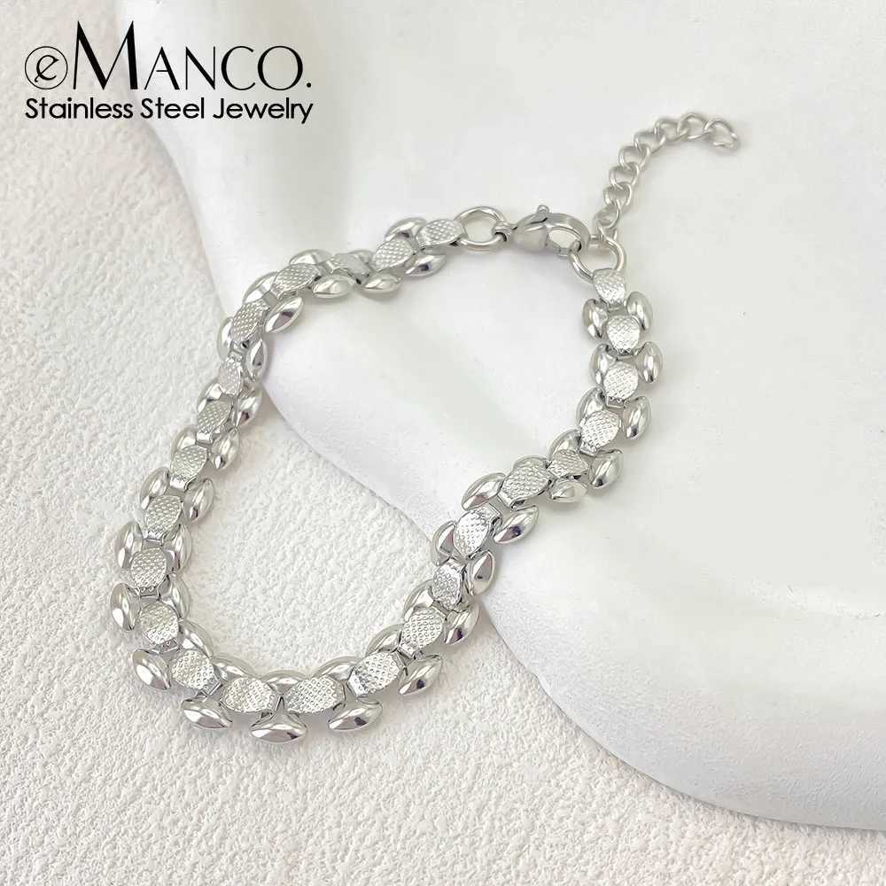 eManco Hot S Boutique Creative Stainless Steel Silver Plated Mens Bracelets Pendant Accessories Party Couple Gift Jewelry X250625