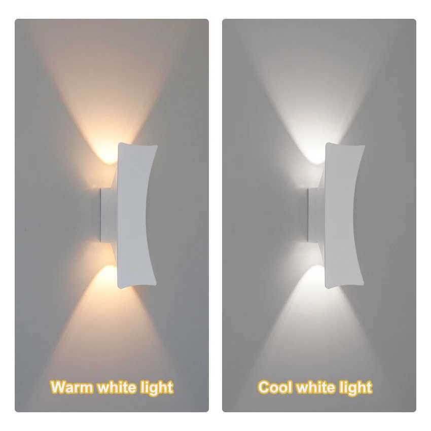 IP65 Waterproof LED Wall Lamp - Aluminium Concave Surface Outdoor Light for Garden Porch Corridor Black/White Lighting Decor XJ250624