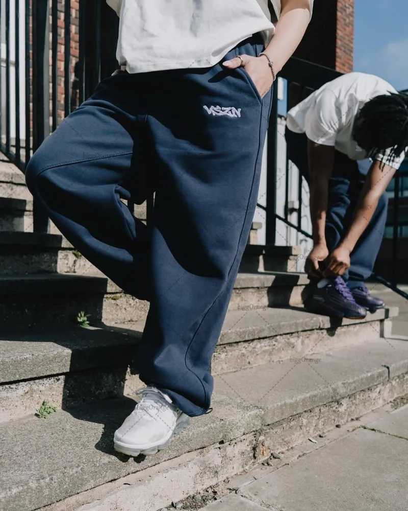 2025 High Street Retro Streetwear Jogger Men Trendy Brand Harajuku Sweatpants Y2K Hip Hop Casual Drawstring Wide Leg Pants Women X250625