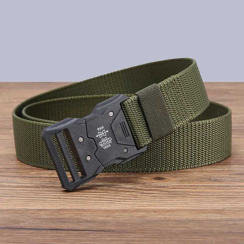 Mens Fabric Belt for Drilled Army Gun Canvas Belt Designer Male Belts Mens Trousers Belt for Jeans Waist Belts BF017 W250625