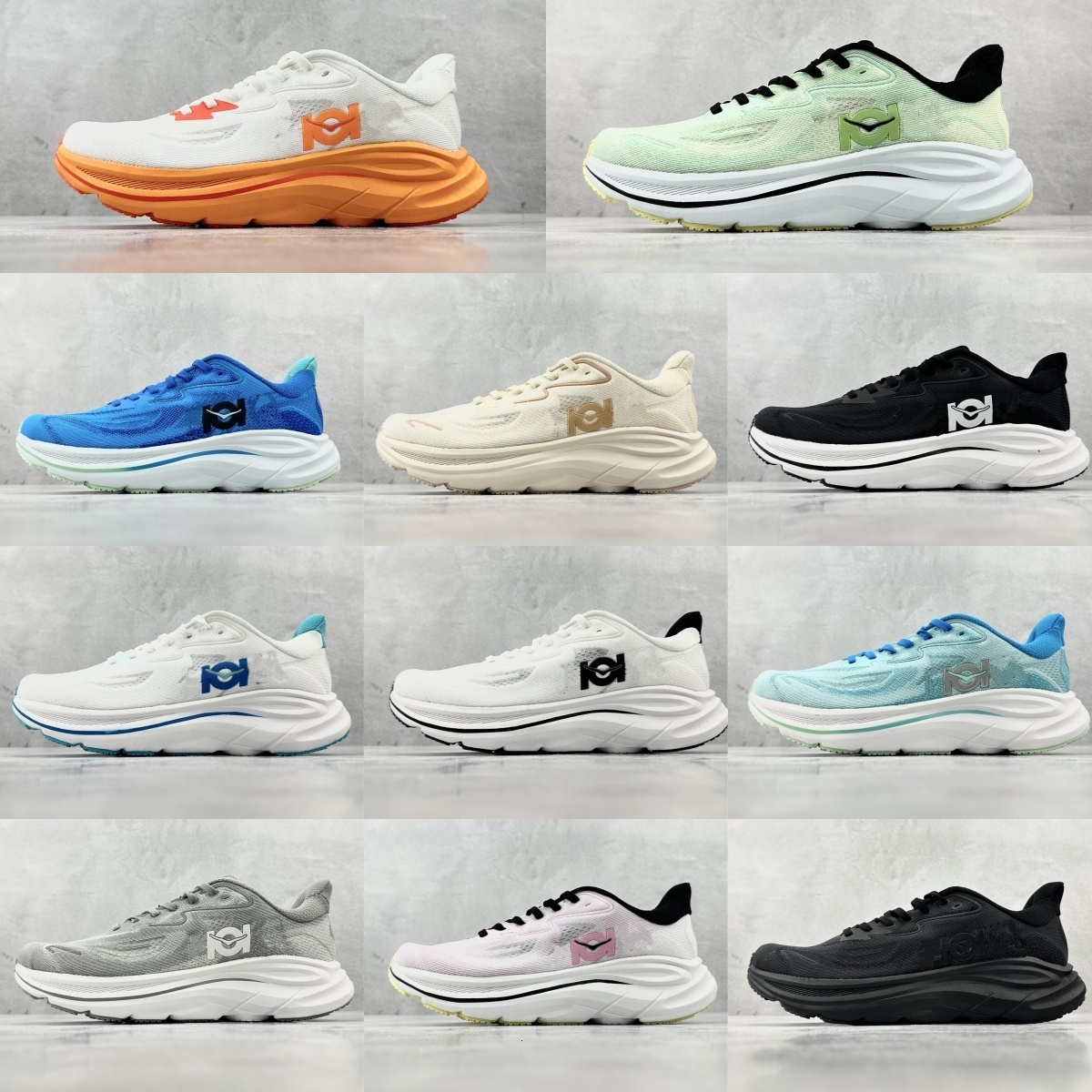 2025 New Clifton 10 Casual Bondi Cliftons Shoes Sports Harbor Mist Black White Carbon X 2 Free People Designer Athletic Bondis 9 Mens Women running shoes