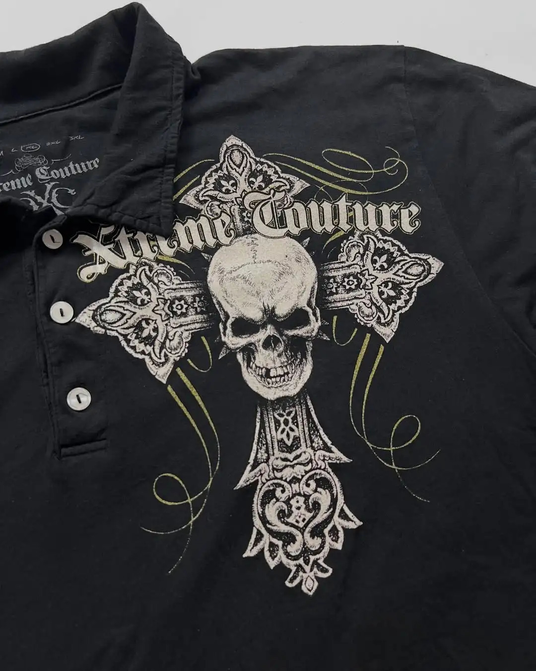 American Gothic Latest Polo Shirt Rock Skull Pattern Printed Round Neck Short Sleeve Harajuku Y2K Hip Hop T-shirt Cotton Top 250625