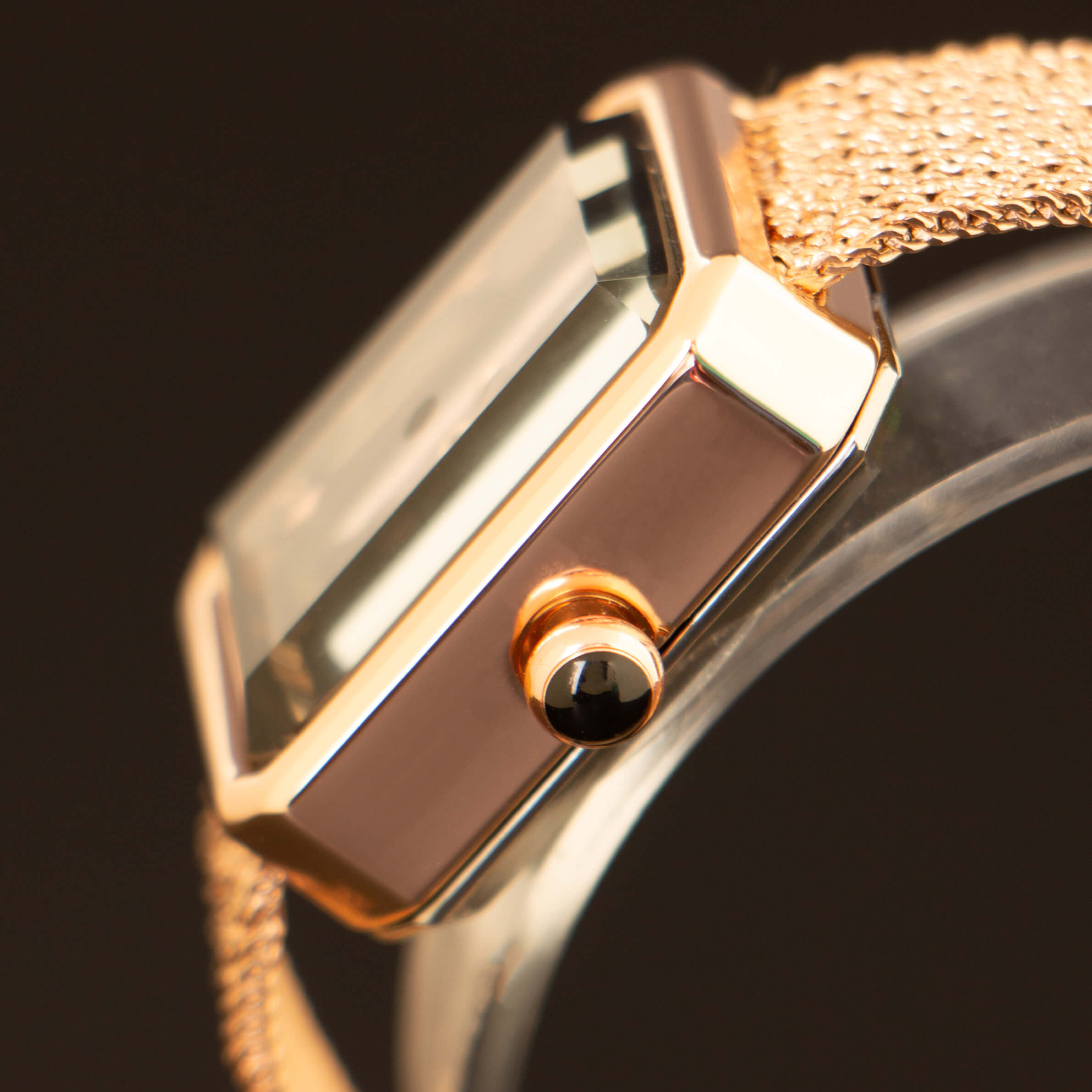 Elegant Quartz Ladies' Watch with Rectangular Face & Stainless Steel Bracelet