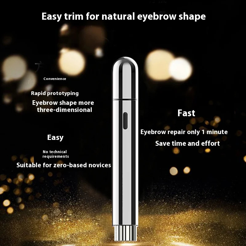 Professional Painless Eyebrow Trimmer with LED Light Precision Blades - Rechargeable Portable Hair Remover for Sensitive Skin 250625