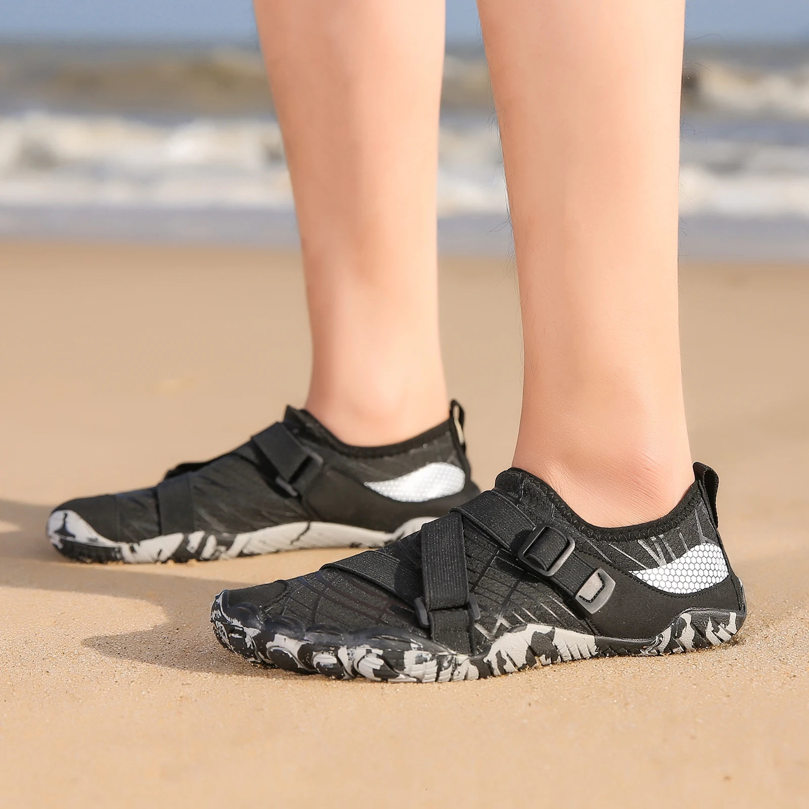 Mens Elastic Aqua Shoes Breathable Women Outdoor Wading Sneakers Quick Dry Water Shoes for Diving Swimming 250624