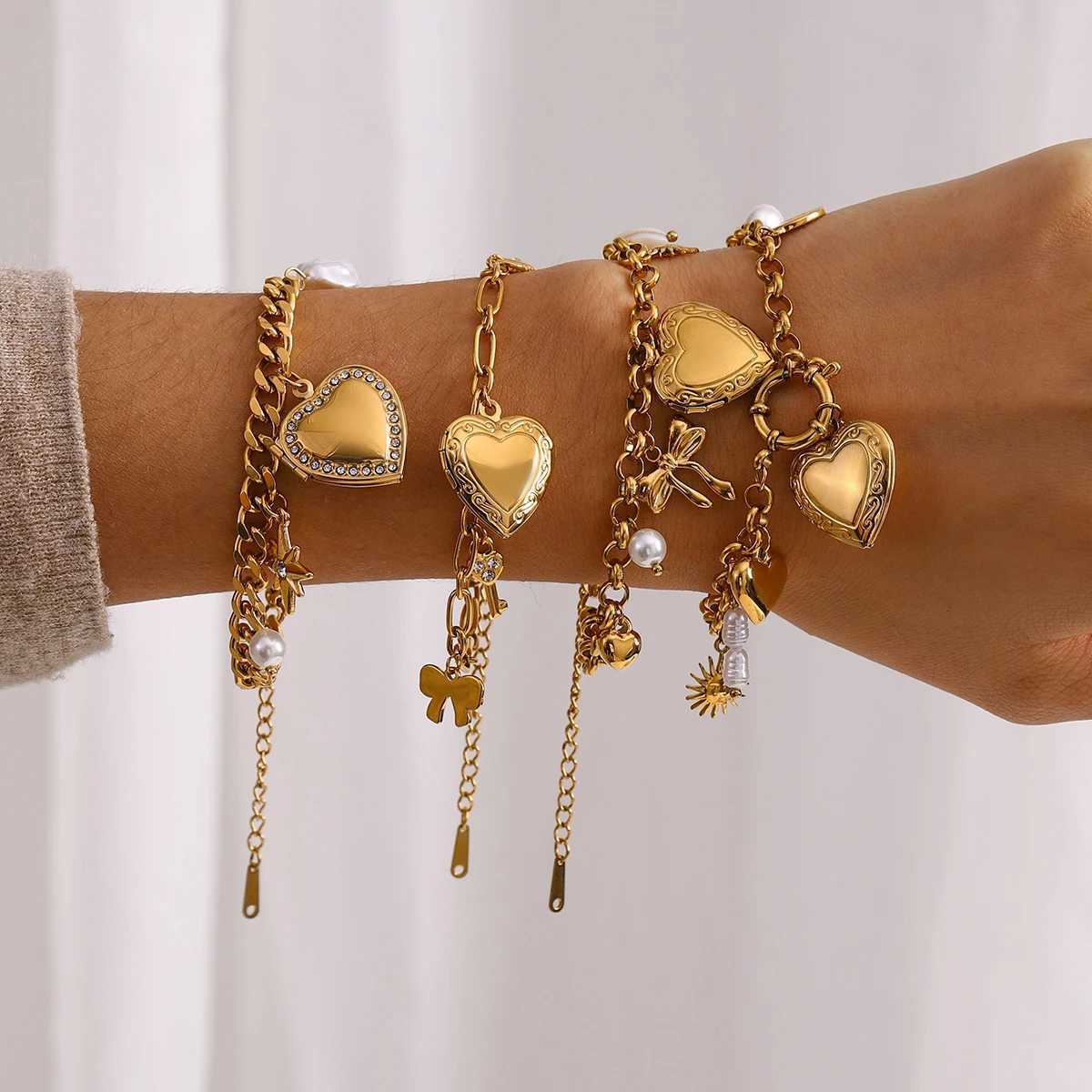 Uworld Fashion Love Photo Box Bracelet Alien Pearl Star Pendant Smooth Love Pendant Bracelet Wens Jewelry Vntines Day Gift X250625