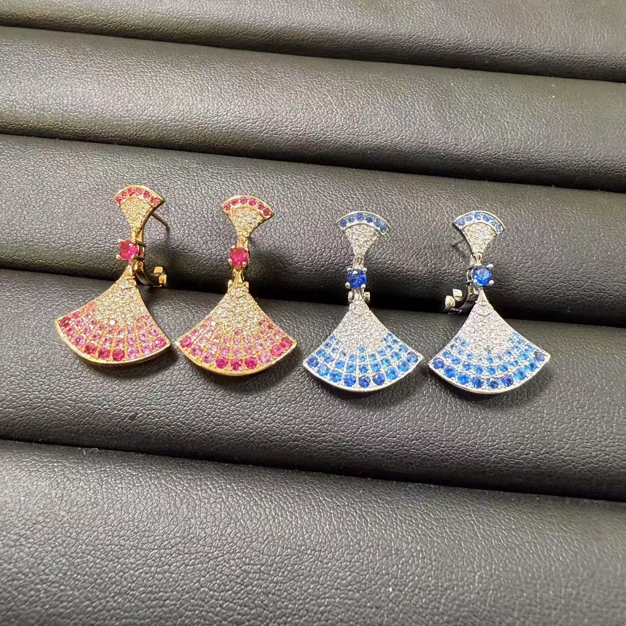 earrings luxury jewelry designer jewelry Earrings for women's gradient high end earrings luxury exquisite pink skirt earrings light luxury earrings earring