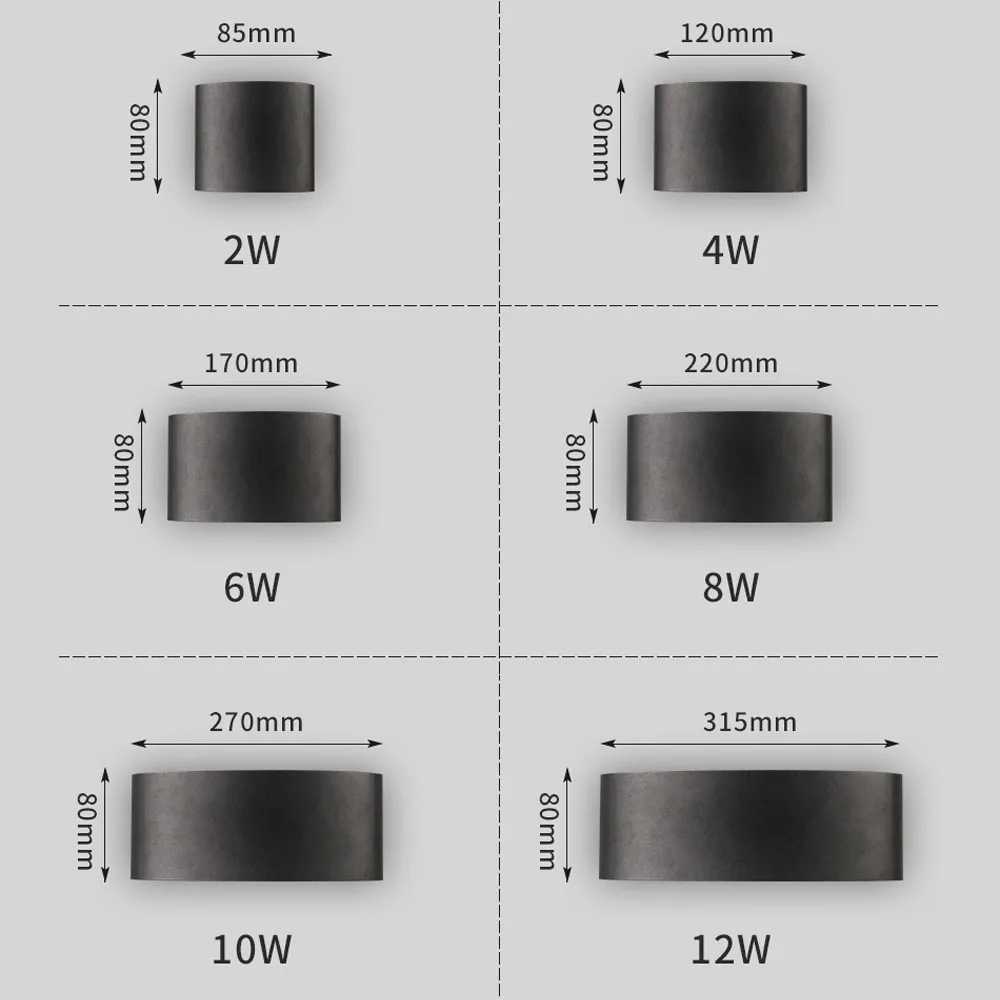 IP65 RGB LED Wall Lamp Outdoor Waterproof Garden Lighting Aluminium 2W 6W 8W 10W 12W Indoor Bedroom Living Room Stair Wall LightXJ250624