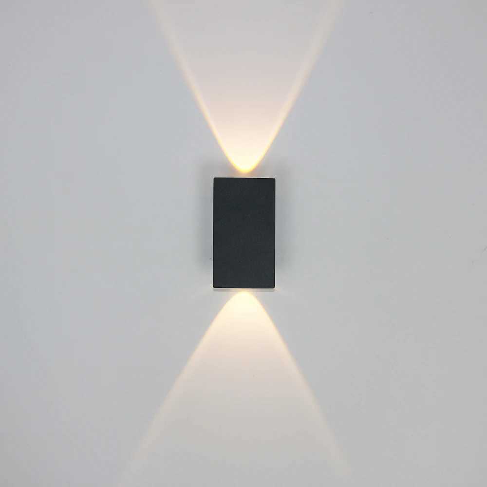 2W LED Waterproof Wall Lamps Indoor Outdoor Waterproof IP65 Home Lighting White/Black Aluminum Garden Light Aisle Corridor XJ250624