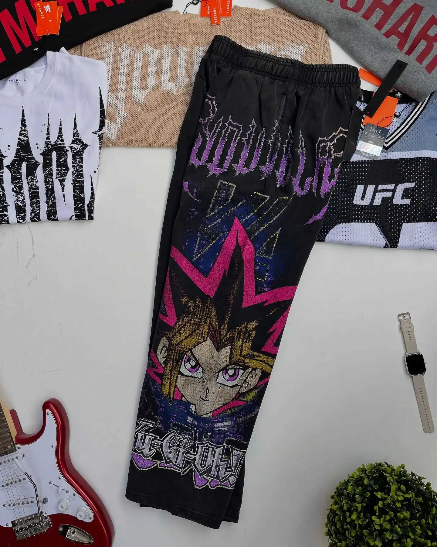 Baggy Sweatpants Men Casual Pants Gym Trousers Y2k Pants Elastic Waist American Streetwear 2000s Joggings Men Clothing X250625