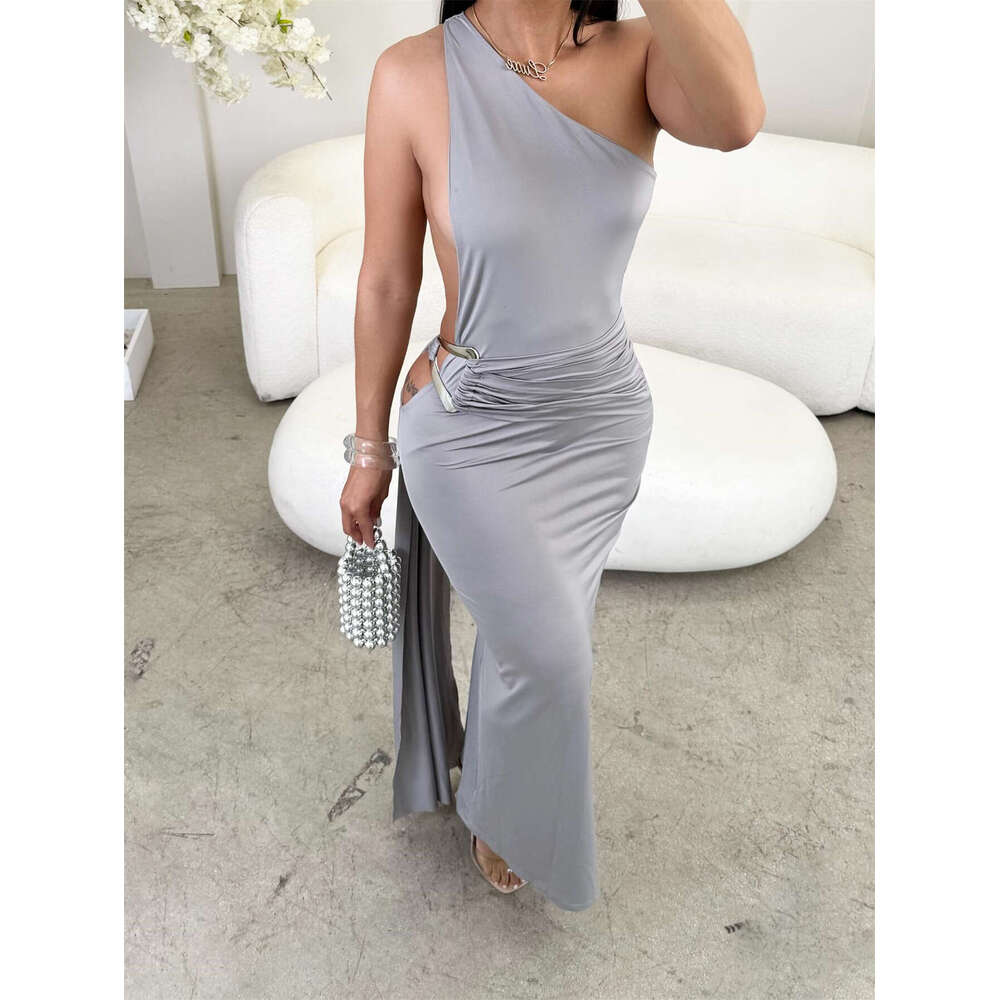 New Summer Elegant Bodycon Fashion Slim Fit Ribbon Tie Strapless Long Dress For Women B5