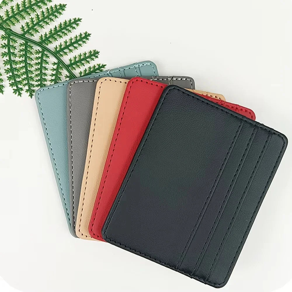 Custom Initials Letter Slim Card Holder Wallet Personalize Mini PU Leather Credit Card Holder DIY Gift Women Men Cardholder 250624