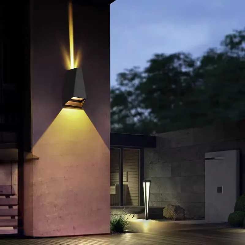 Waterproof Outdoor Wall Lamps Modern Porch Courtyard Light External Wall Lamp Aluminum Up and Down Lighting Decorative Fixture XJ250624