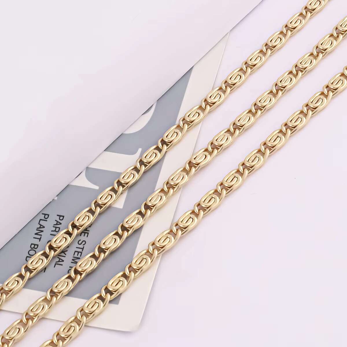 Factory Direct Wholesale 50% Discount in Stock 14K Gold 4mm Brass Iron Steel Men Cuban Chain Necklace Cut Figaro Chain for Women