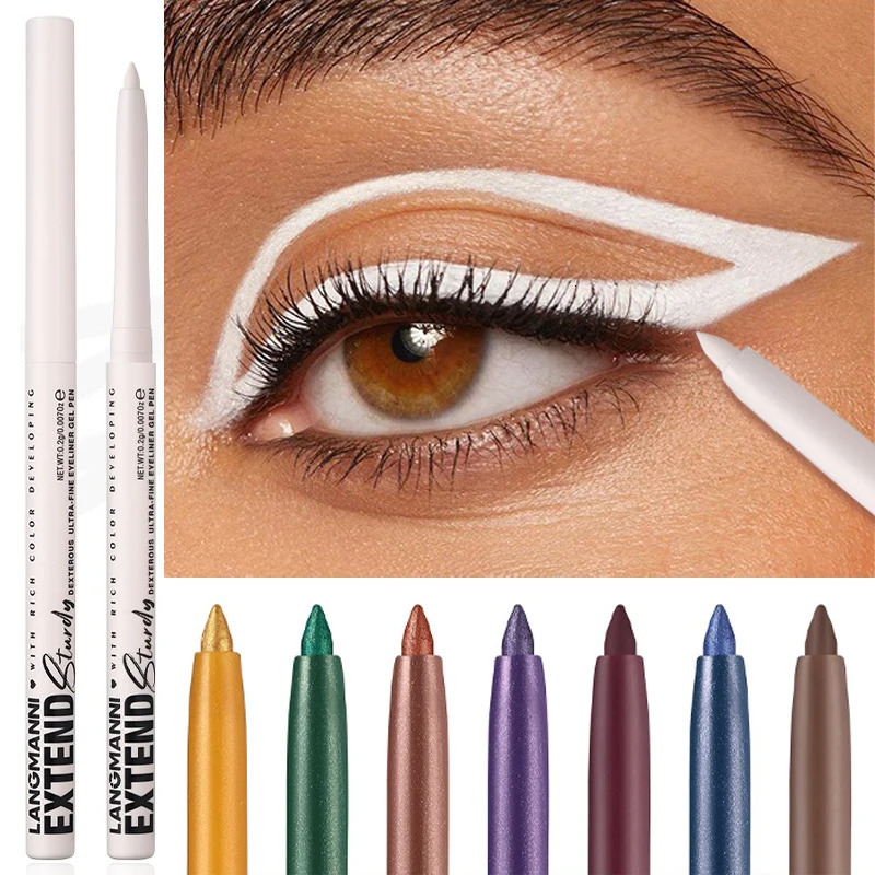 Waterproof Eyeliner Gel Pencil Matte Glitter Lying Silkworm Eye Shadow Pen Brown No Smudge Quick Drying Rotatable Eyeliner Stick 250625