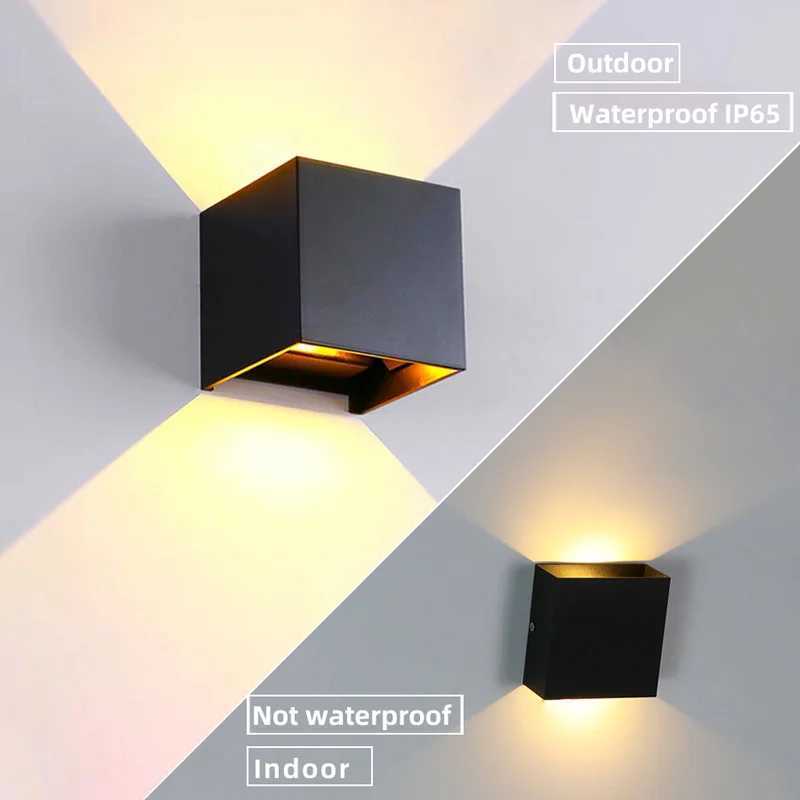 LED Outdoor Wall Light Waterproof Porch Garden Lighting 6W 12W Indoor Wall Lamp Decor Bedroom Living Room Corridor Stair Lamps XJ250624