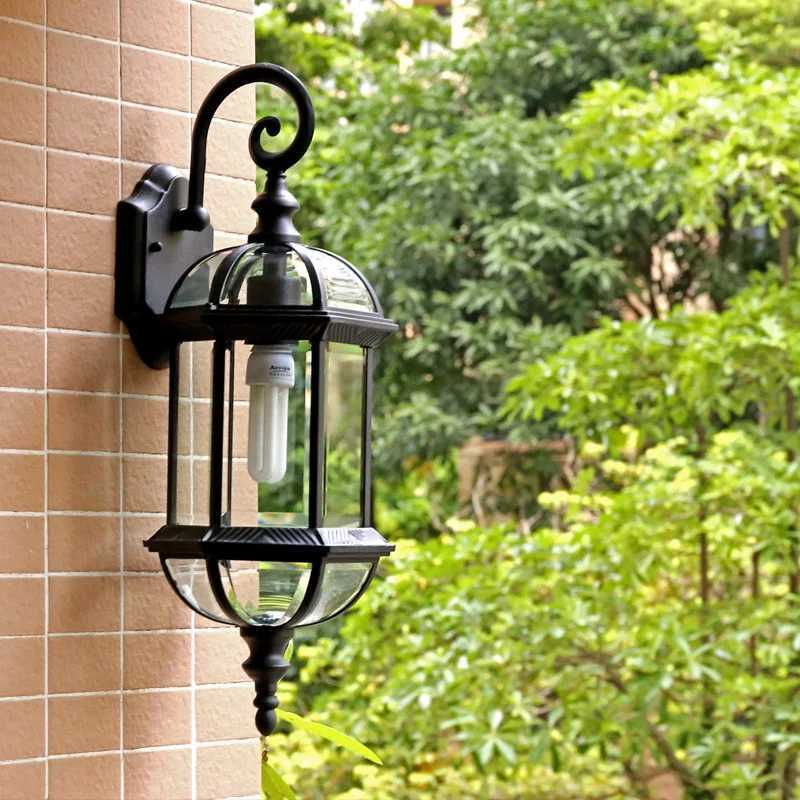 Retro Outdoor Wall Light Villa Garden Porch Wall Waterproof Lighting Courtyard Outside Facade Wall Lighting Porch Garden XJ250624