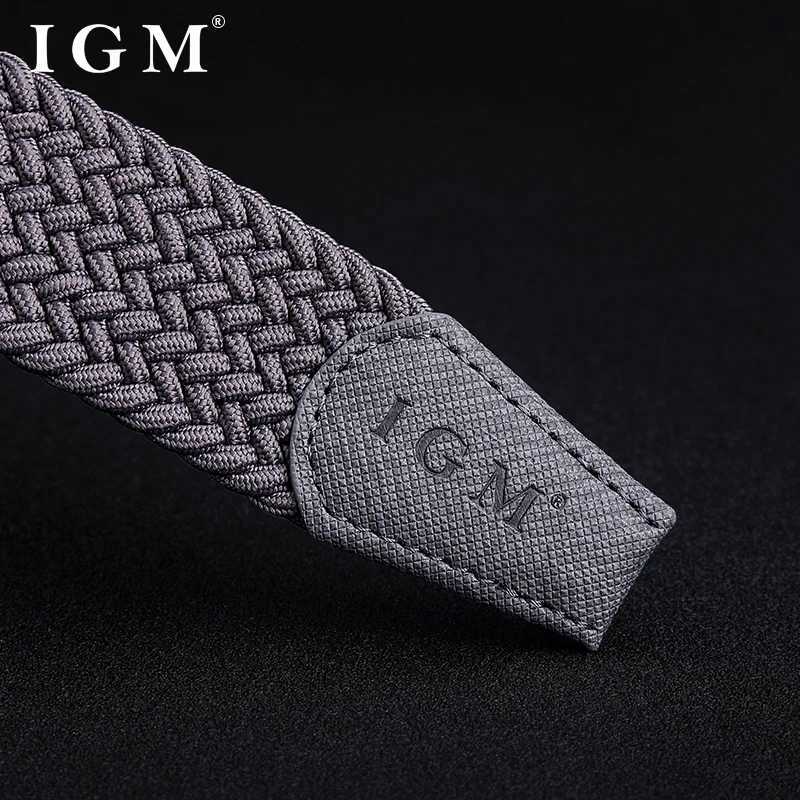 Mens Woven Canvas Belt Non-Porous Elastic Belt Young Mens Casual Pants with Tide Needle Buckle W250625